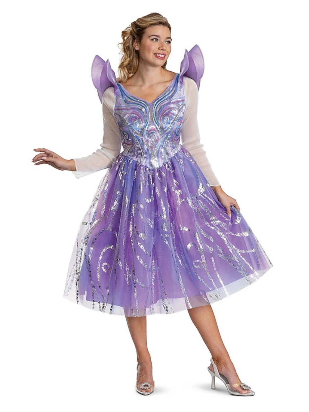 Wicked Glinda Deluxe woman’s Purple Costume Halloween S 4-6 NEW for good movie